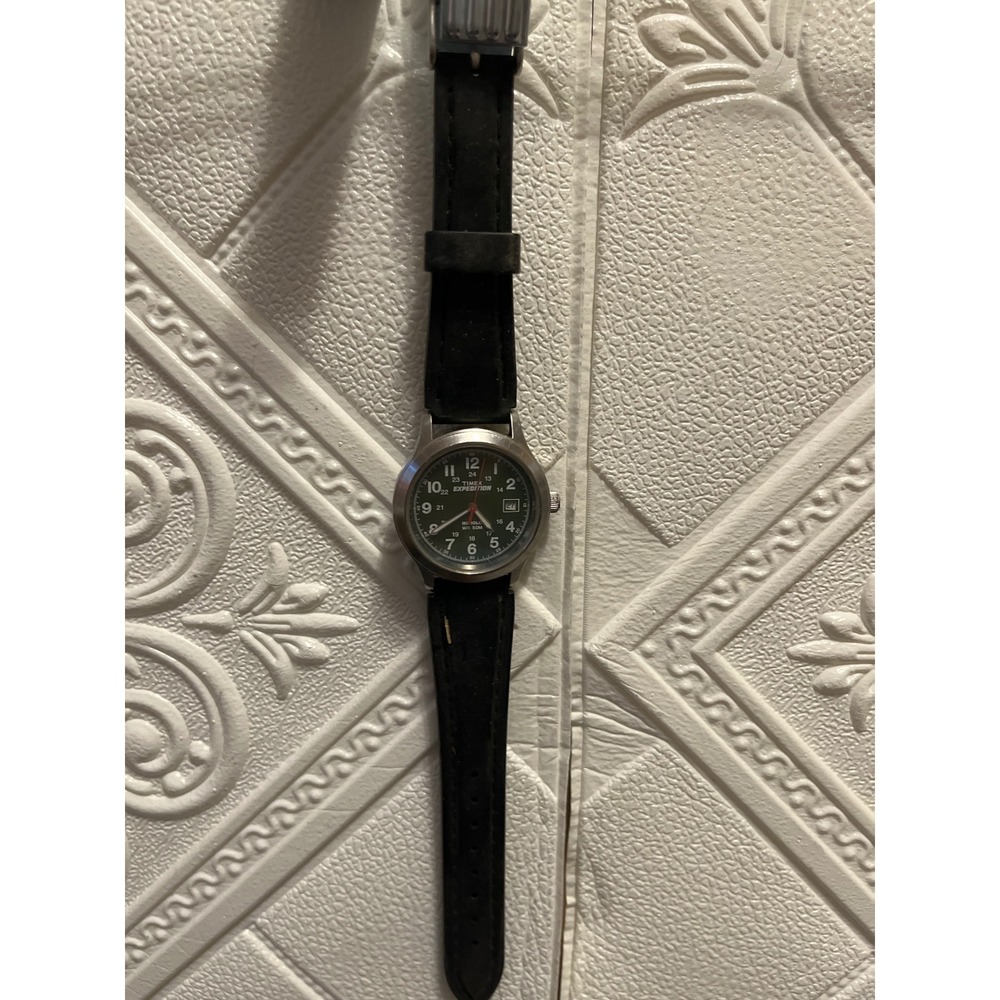 Timex Expedition Indiglo Mens Watch Green Dial Black Strap Field Watch T49961